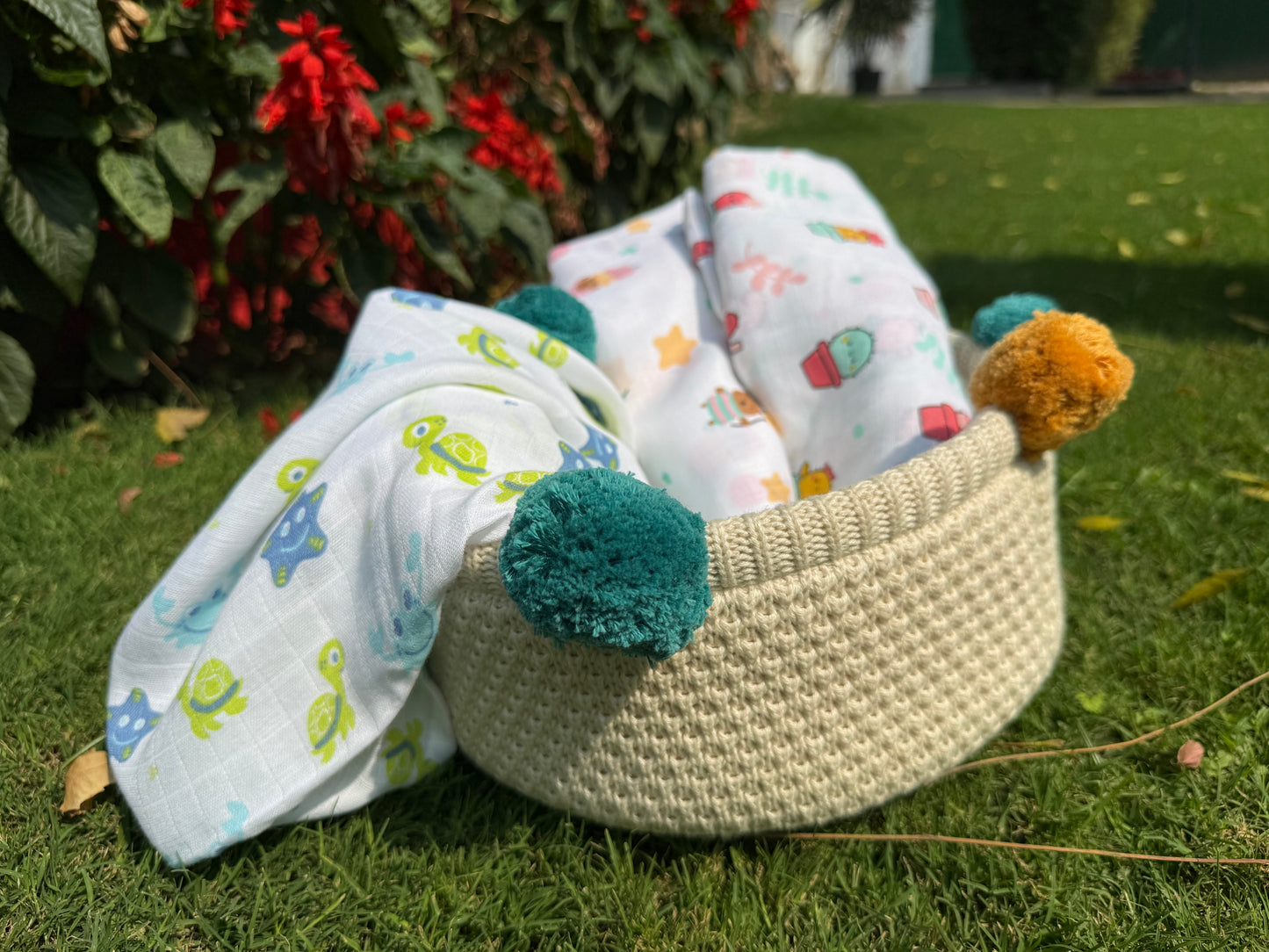 Organic Muslin Swaddle Blanket (Pack of 3) – Soft, Breathable & Baby-Safe
