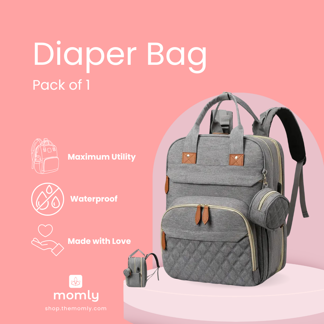 Diaper Bag Backpack with USB Port – Waterproof Travel Essential for Modern Parents