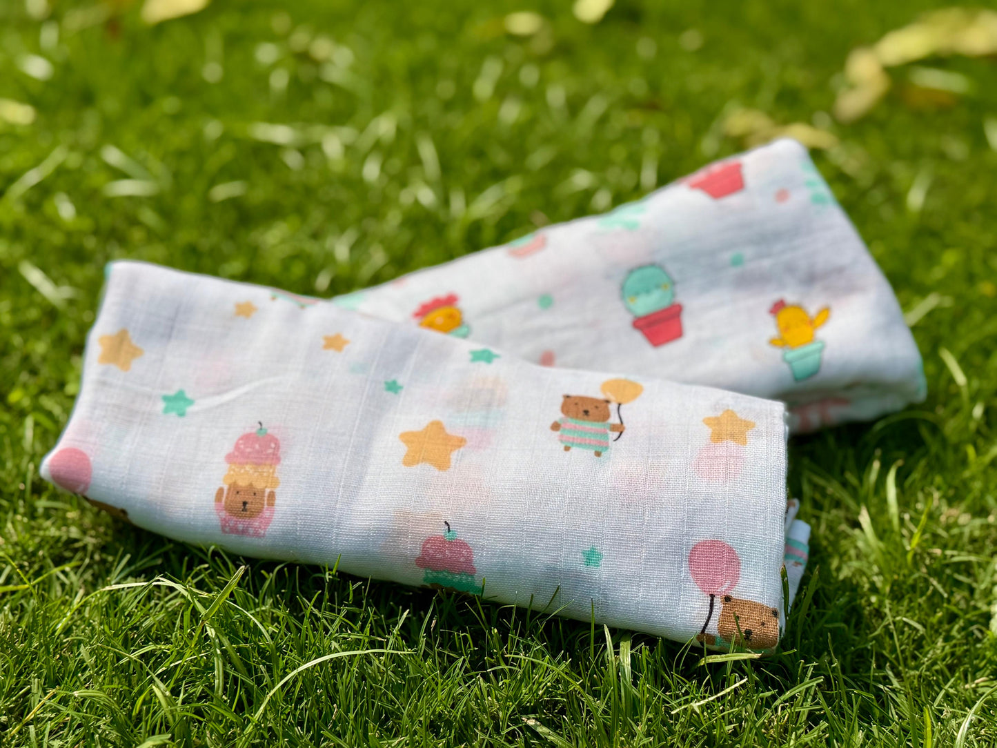 Organic Muslin Swaddle Blanket (Pack of 3) – Soft, Breathable & Baby-Safe
